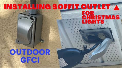 soffit mount junction box|electrical receptacle for soffit.